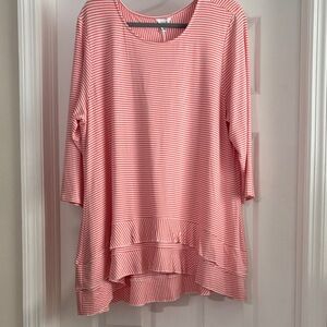 Intro. Pink Striped Tunic Top